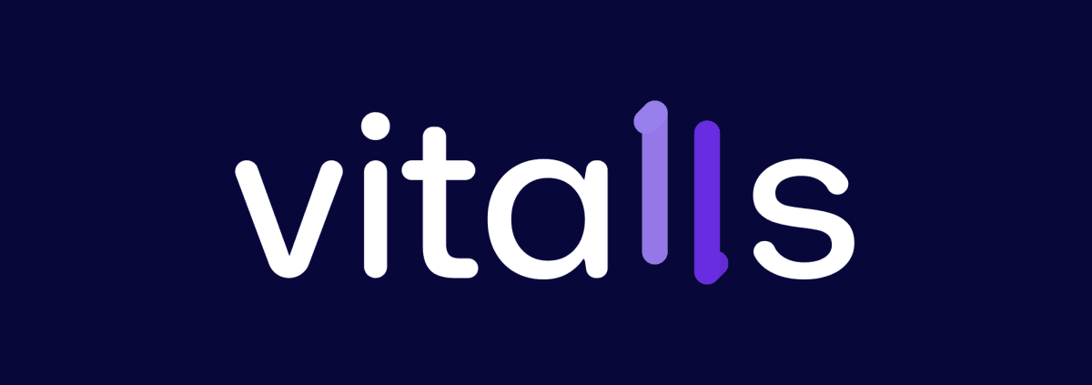 شعار شركة Vitalls المتخصصة في الجواز الصحي الرقمي المدعوم بالذكاء الاصطناعي