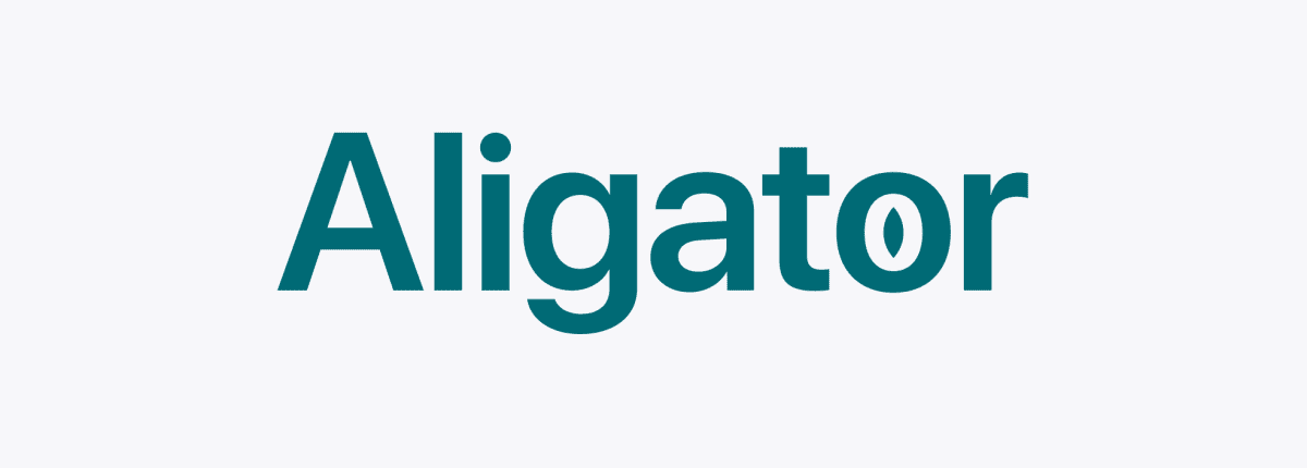 شعار شركة اليقاتور (Aligator) المتخصصة في وكلاء الذكاء الاصطناعي في قطاع العلاقات العامة